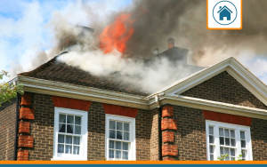 maison en feu couverte par une assurance habitation avec garantie incendie